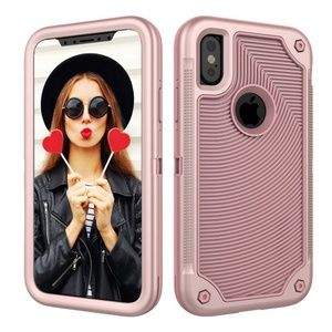 3in1 Case Iphone XS 2018 X 2017 Rose G